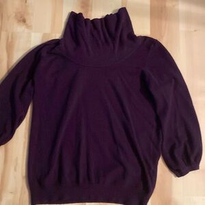 Dark Purple Turtleneck Sweater